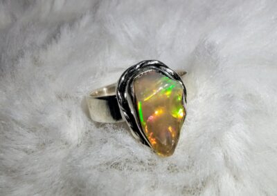 fire opal ring